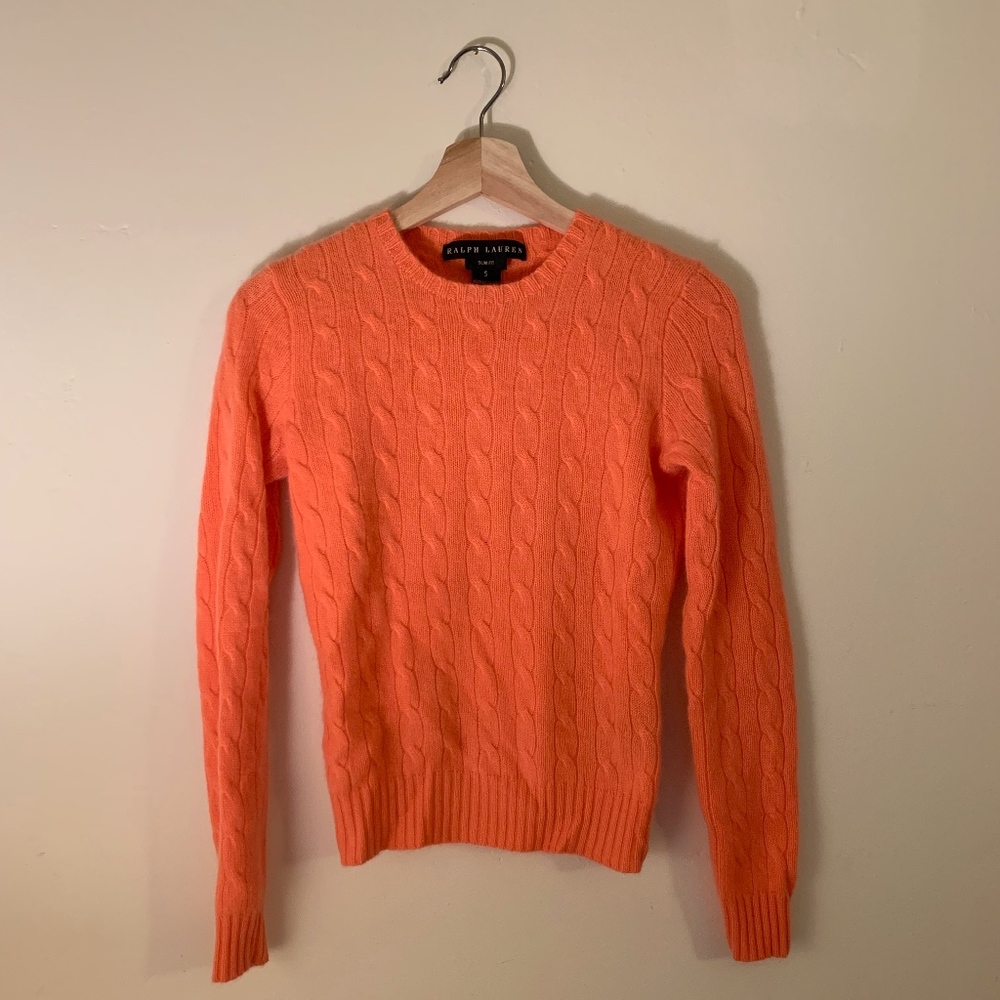 Ralph Lauren Black Label Coral Cashmere Sweater